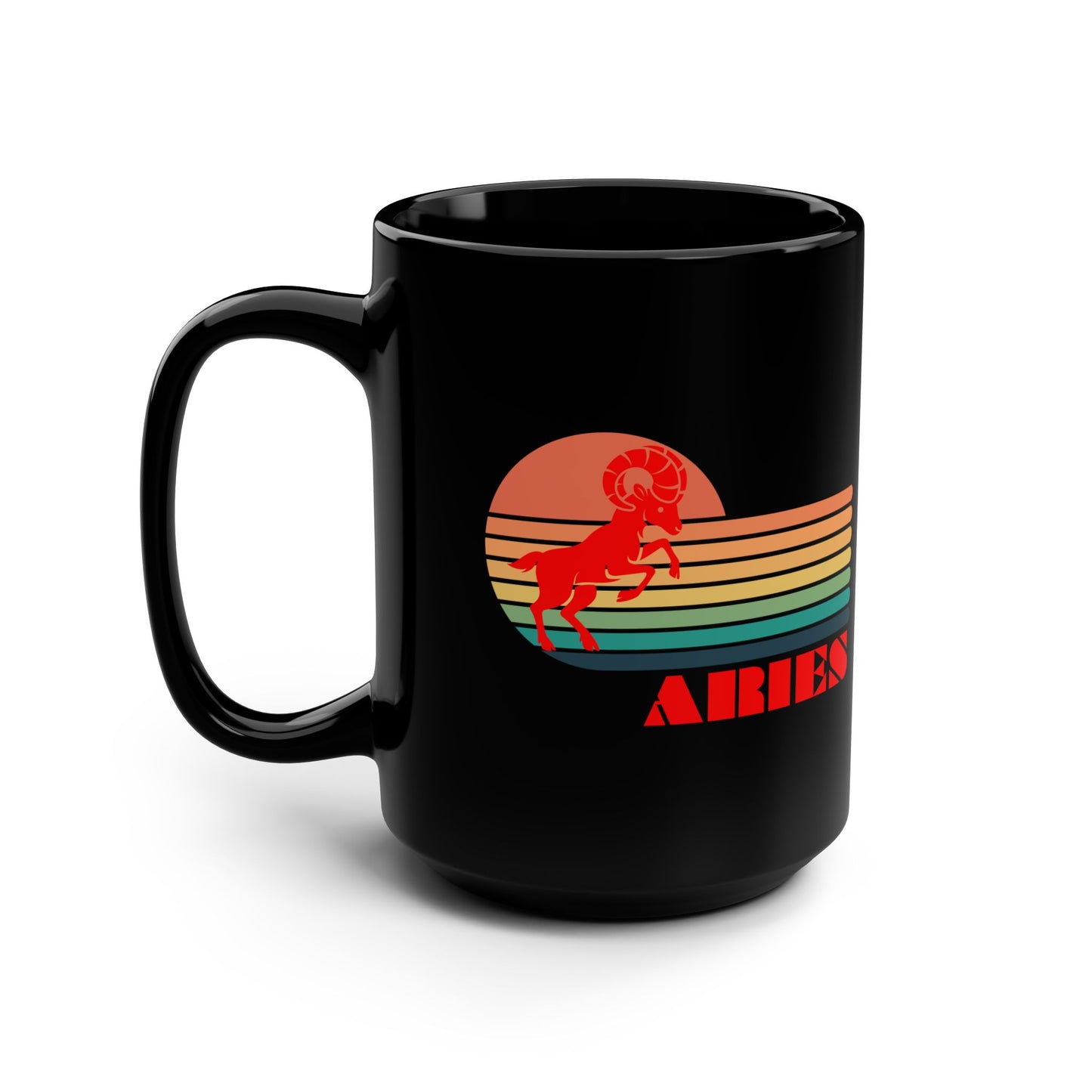 Aries Vintage Zodiac Mug 15 oz Horoscope Astrology Retro Coffee Tea Cup Birthday Present