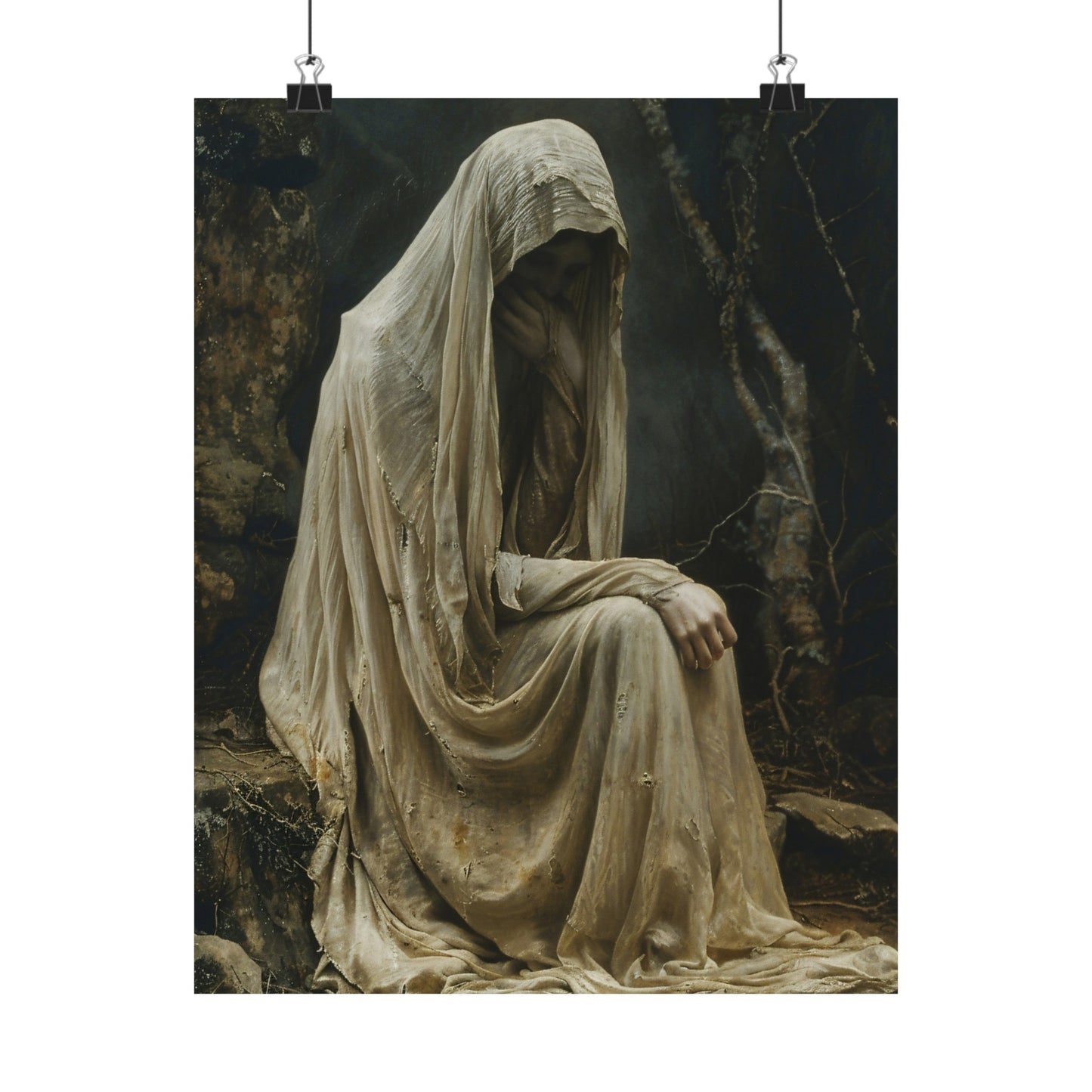 Weeping Woman Ghost Art Print