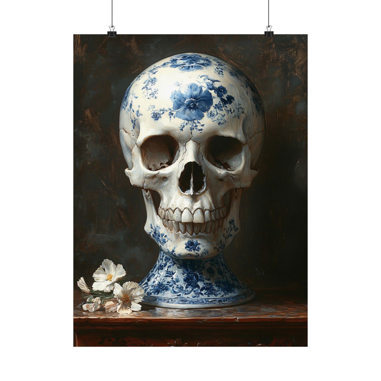 Porcelain Skull Gothic Art Print