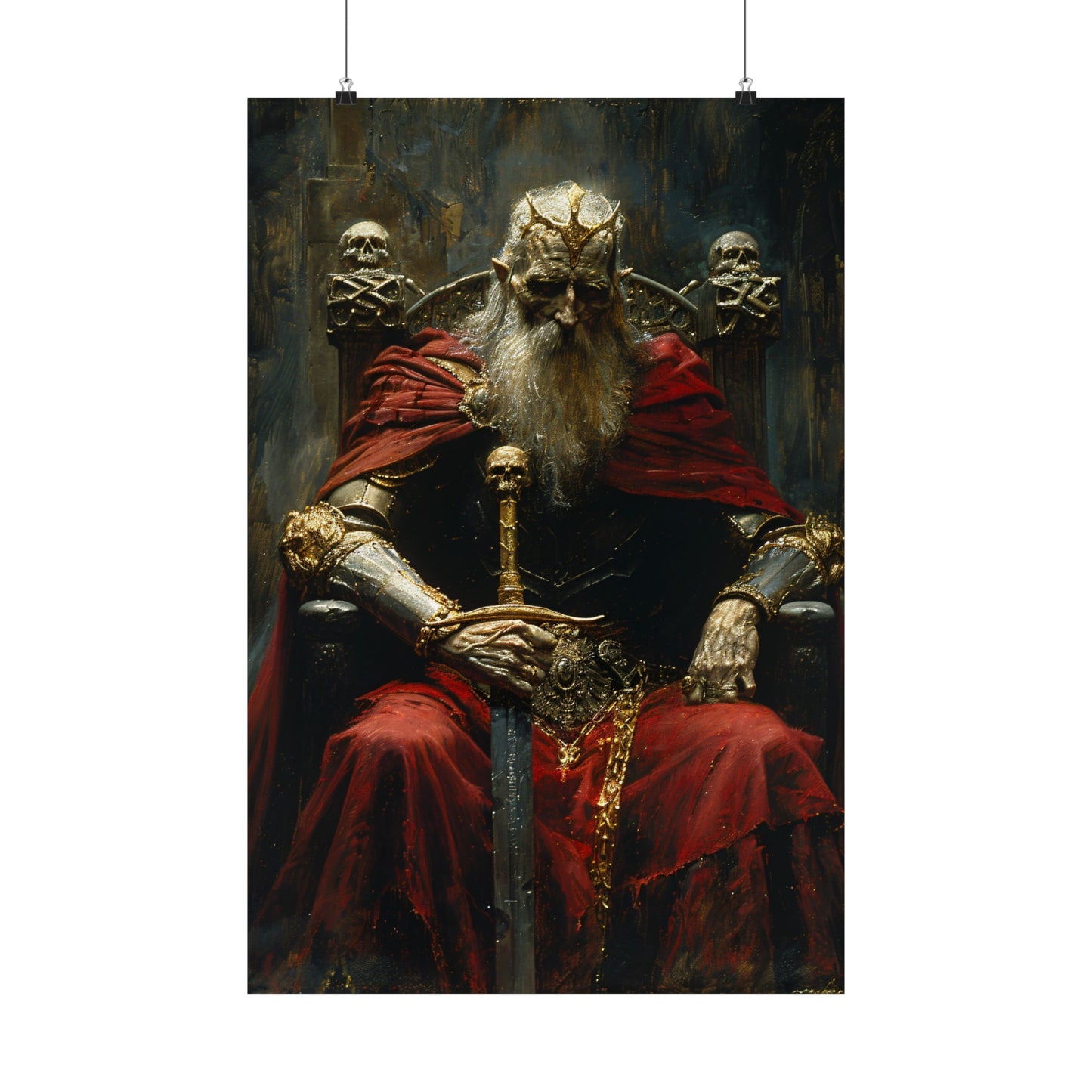 Lich King Enthroned Art Print