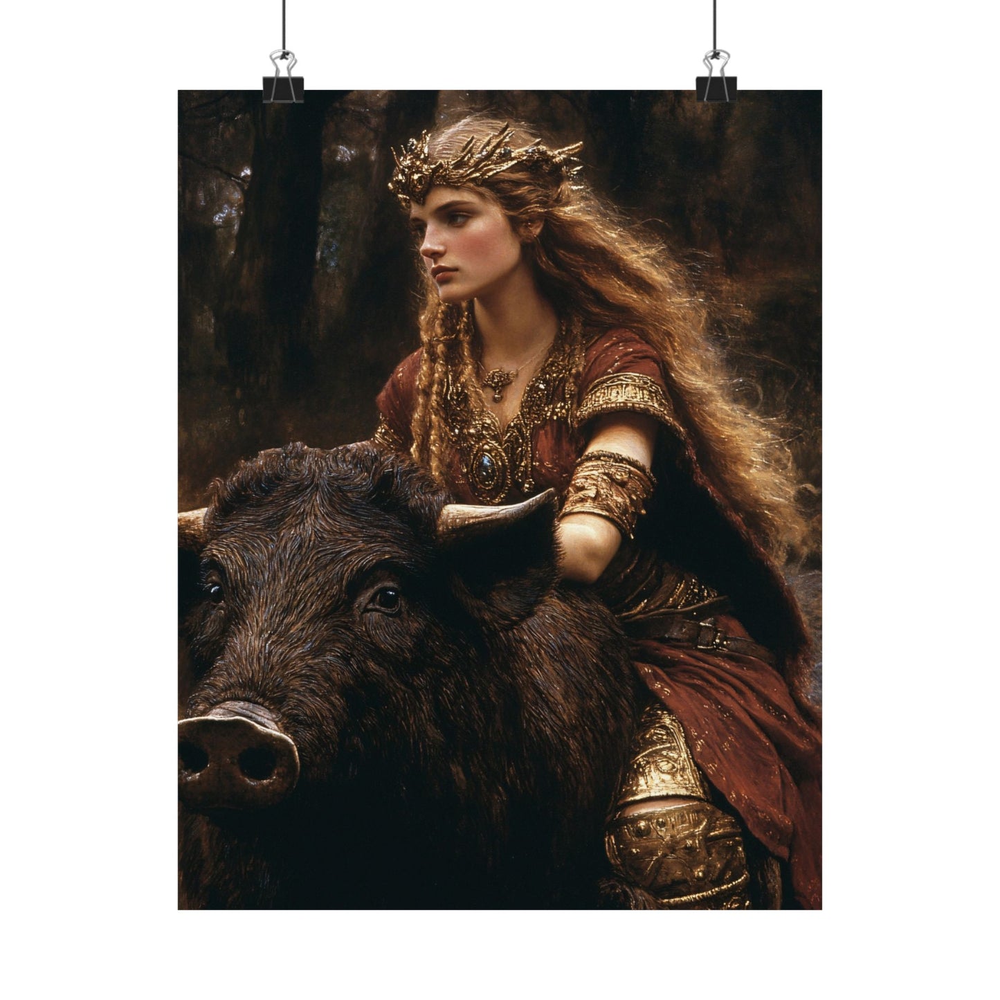 Freyja and Hildisvini Art Print