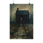 Red Door Haunted House Art Print