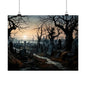 Haunted Cemetery Art Print