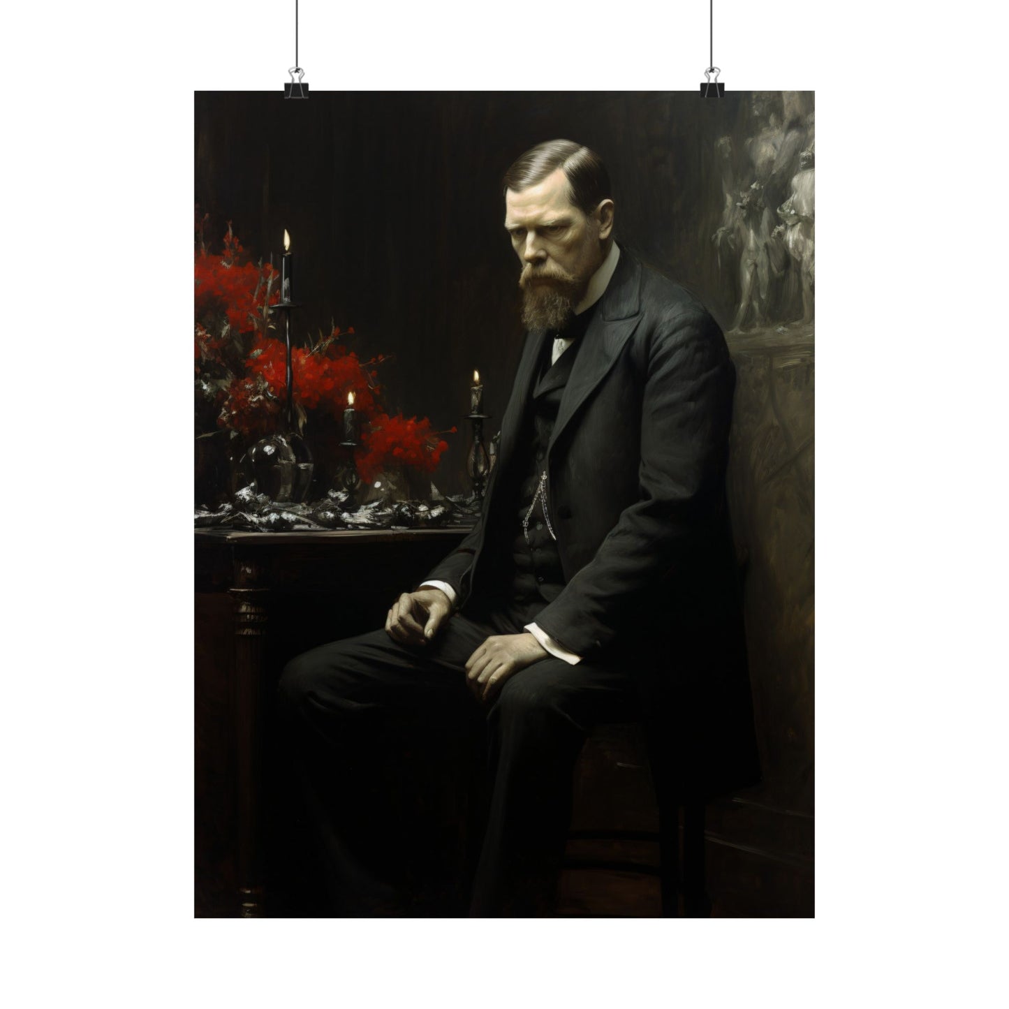 Bram Stoker Dracula Author Art Print