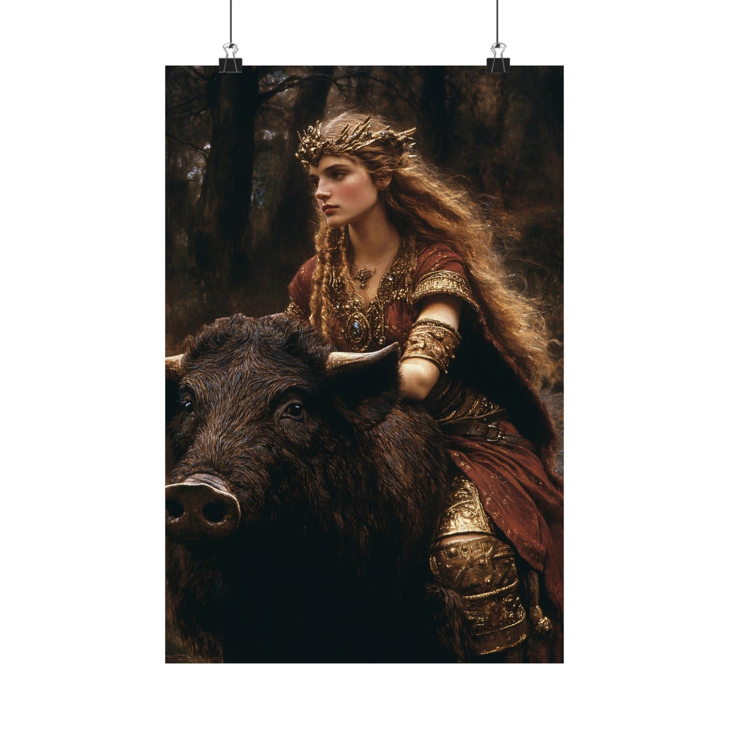 Freyja and Hildisvini Art Print