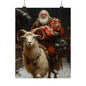 Julbocken Yule Goat and Father Christmas Art Print