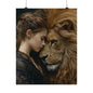 Aslan & Lucy Narnia Art Print