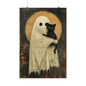 Ghost and Black Cat Halloween Art Print