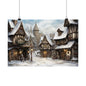 Yuletide Village Art Print