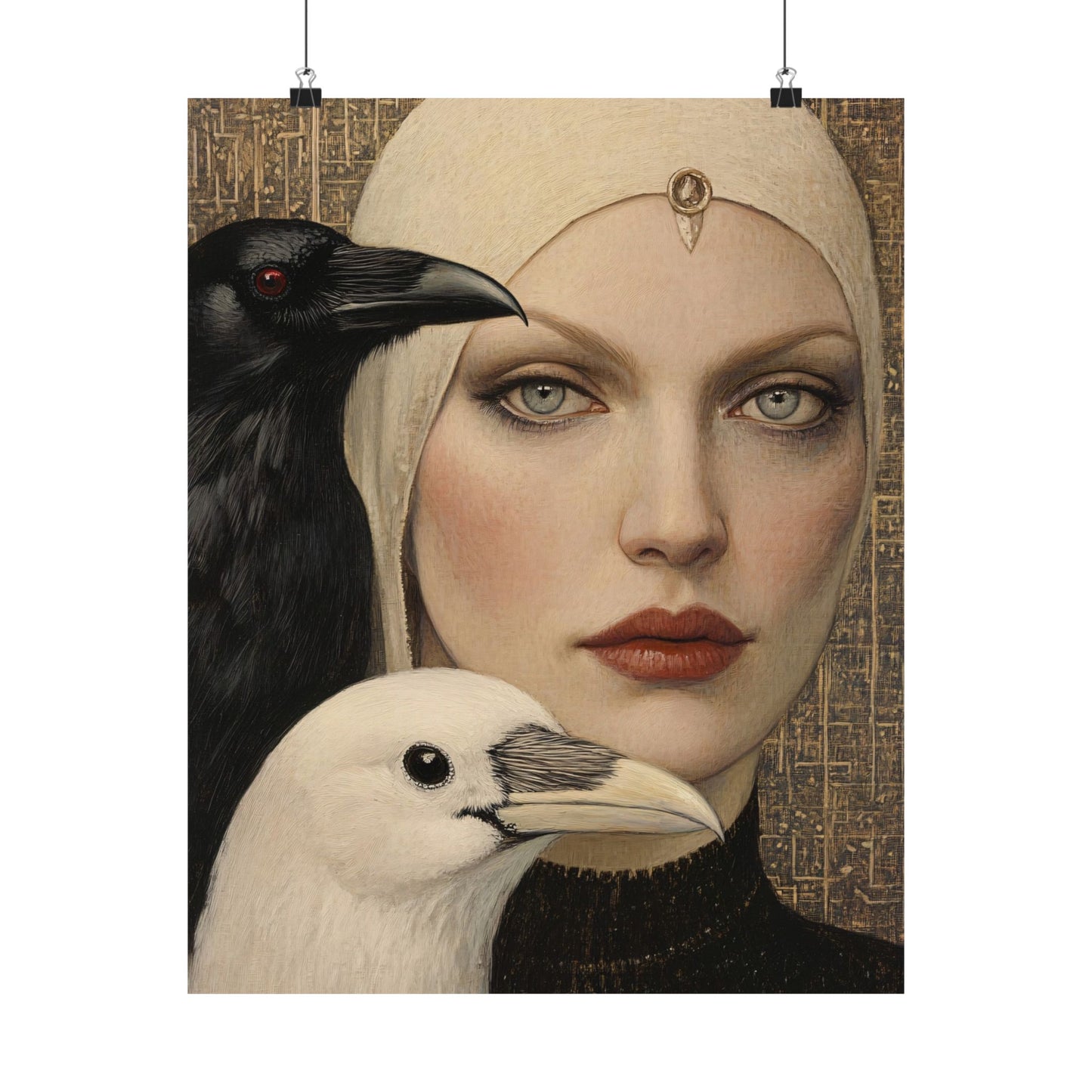 Lady of Ravens Art Print