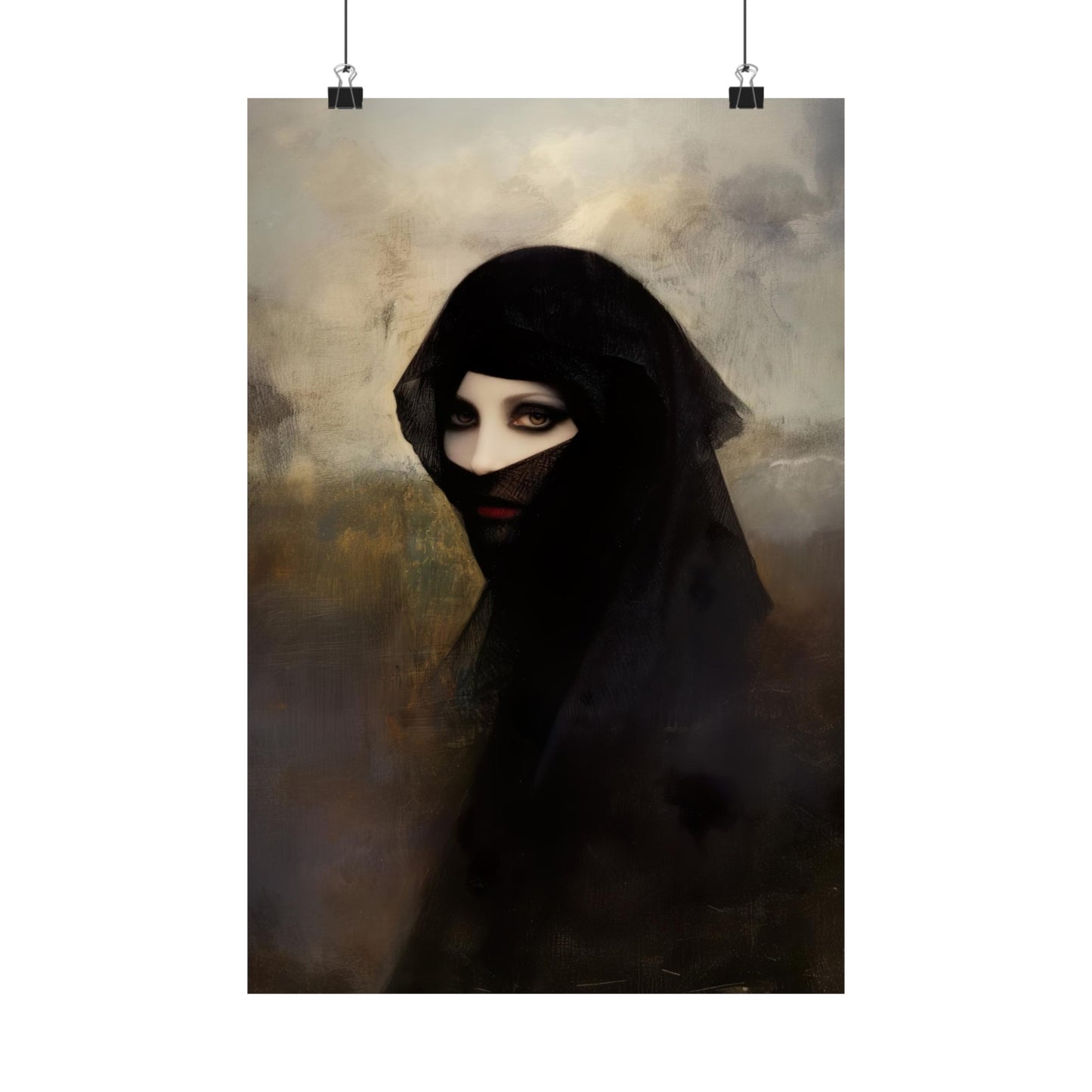 Lady in Black Art Print