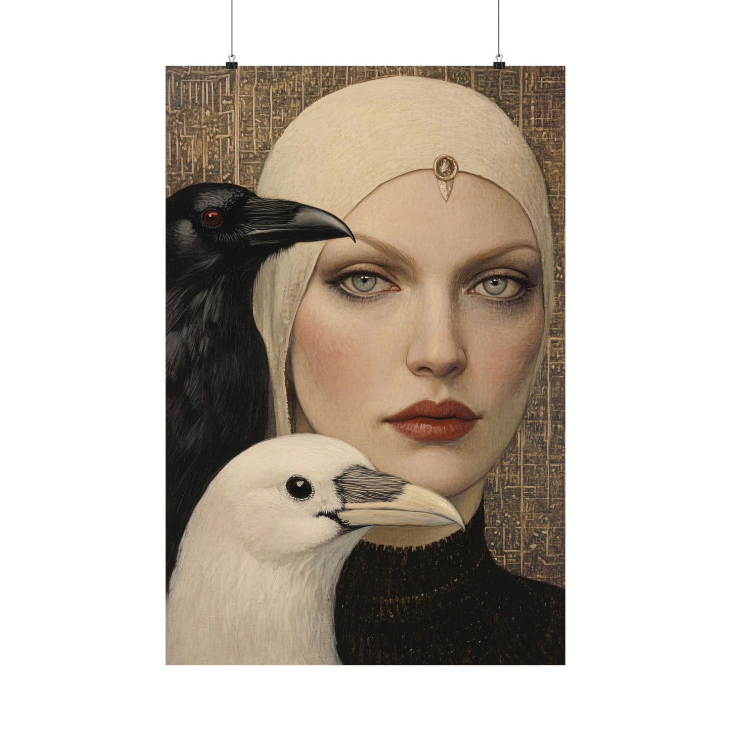 Lady of Ravens Art Print