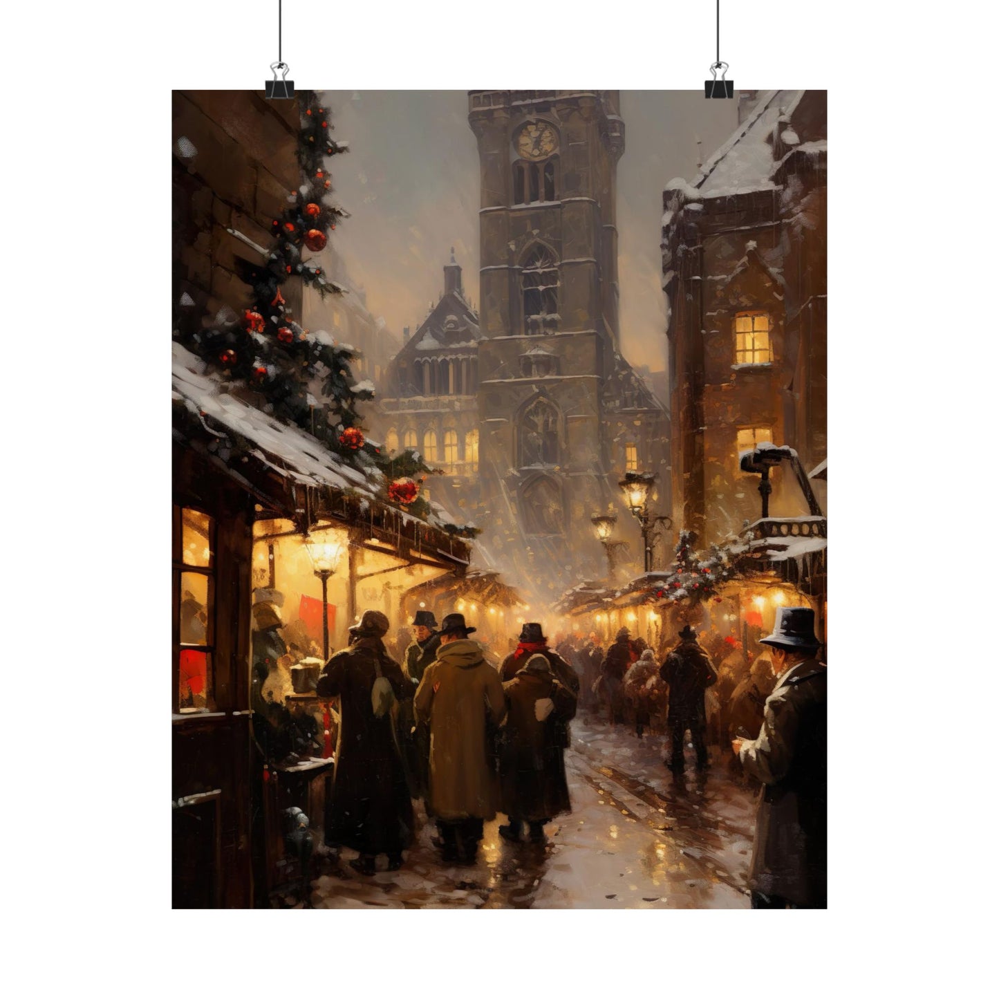 Old World Christmas Market Art Print