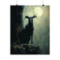 Black Goat Art Print - Witch Familiar Series