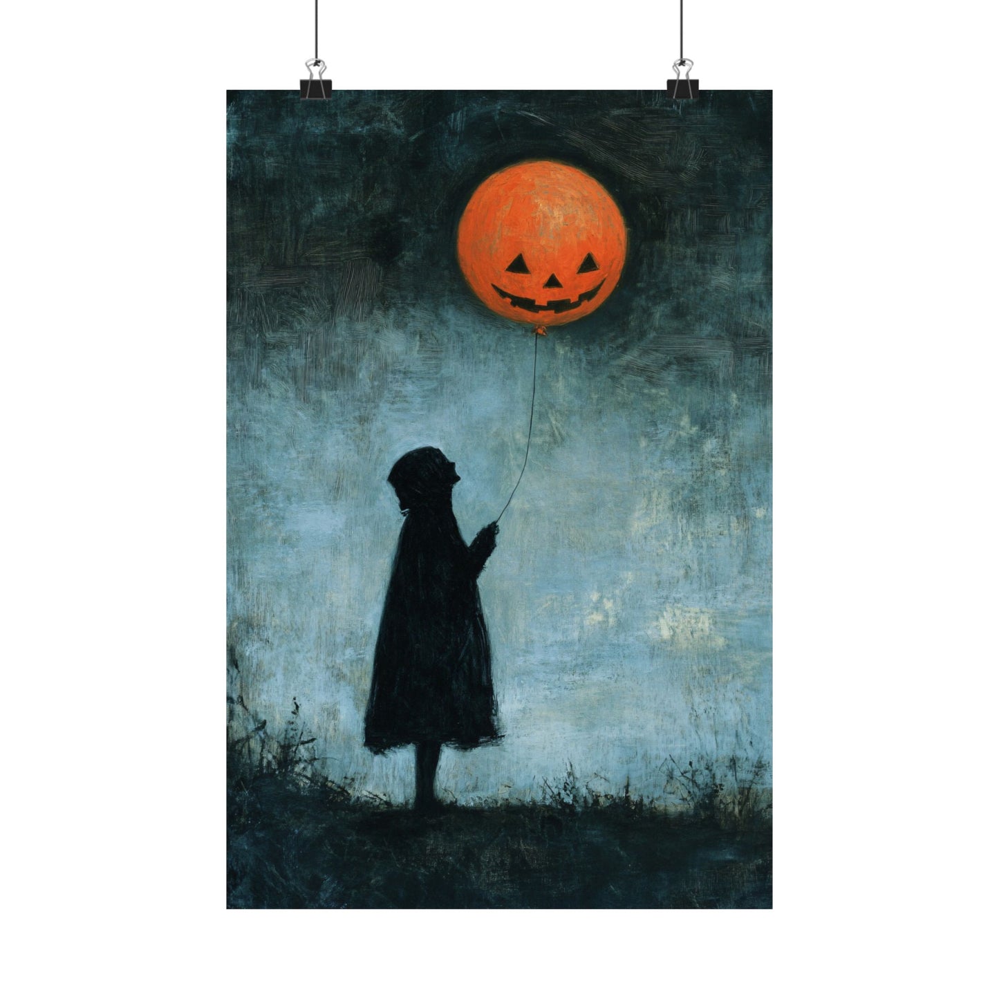 Jack O'Lantern Balloon Halloween Art Print