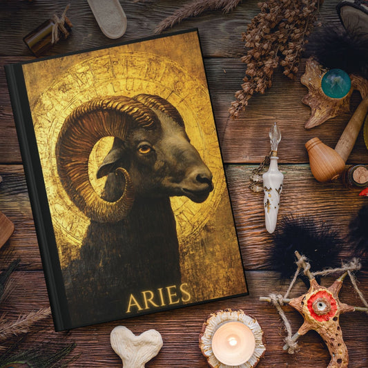 Aries Zodiac Hardcover Journal