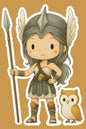 Greek Goddess Chibi Stickers
