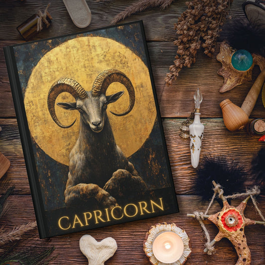 Capricorn Zodiac Hardcover Journal
