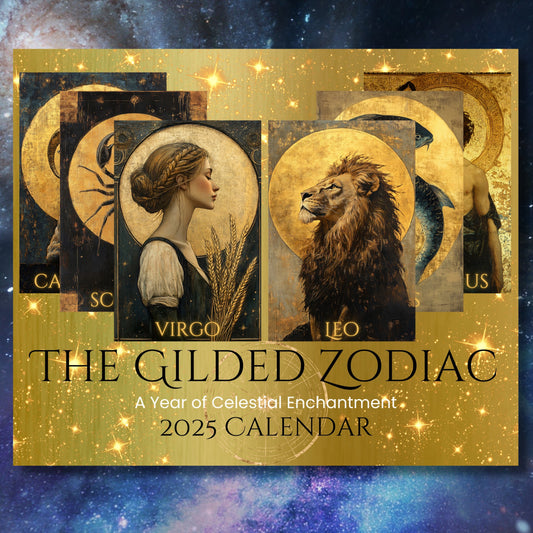 Gilded Zodiac 2025 Wall Calendar