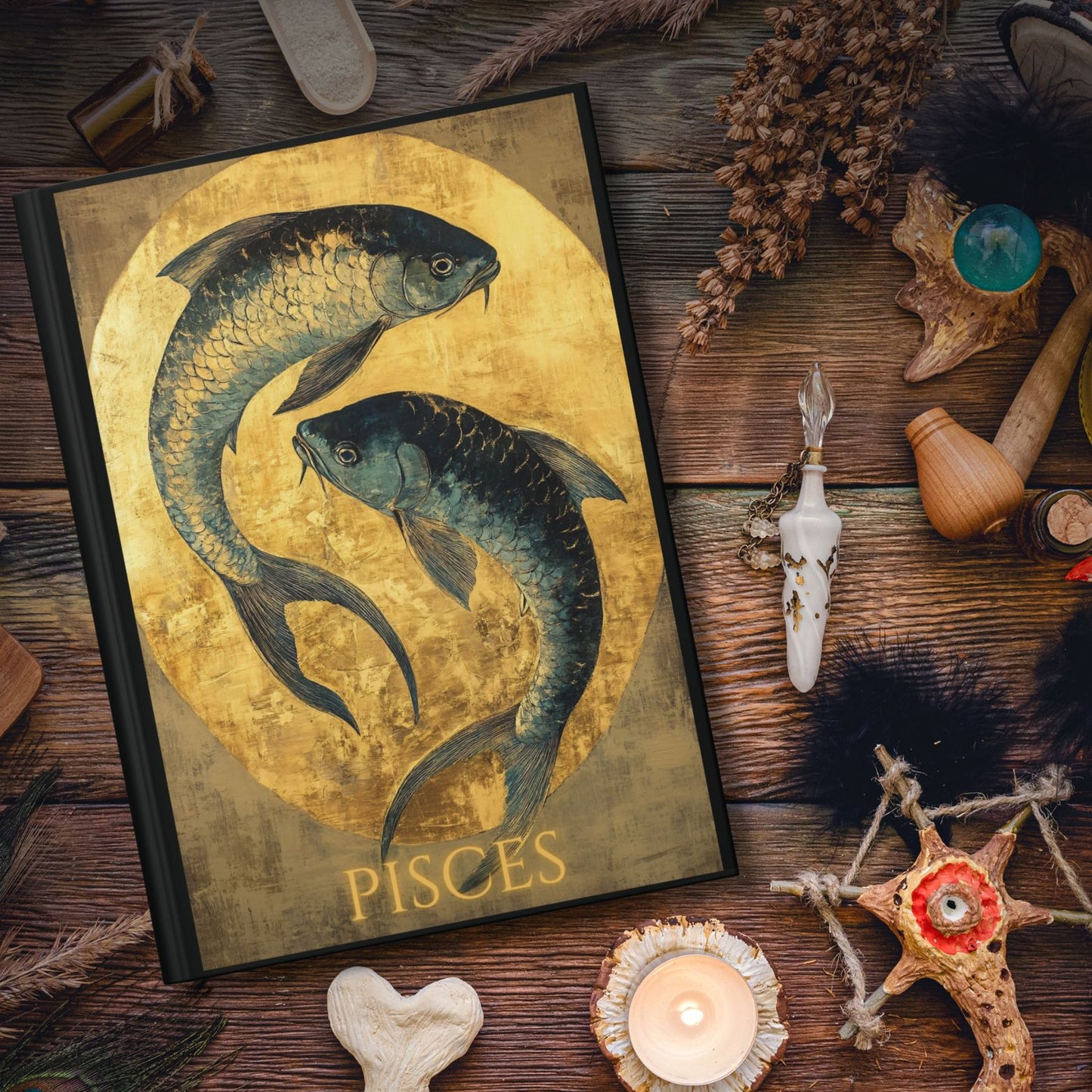 Pisces Zodiac Hardcover Journal
