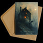 Haunted House Halloween Greeting Cards