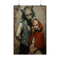 Red Riding Hood & Big Bad Wolf Art Print -Sweetly Sinister Series