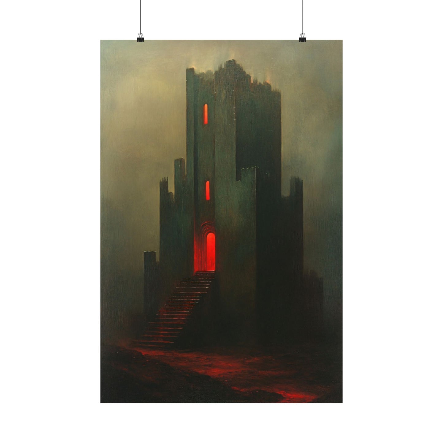 Crimson Keep Medieval Art Print