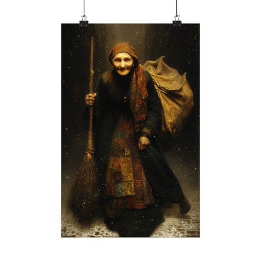 Befana Italian Christmas Witch Art Print