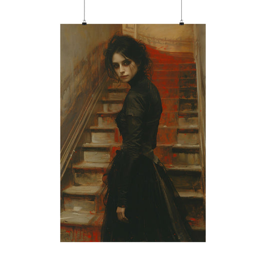 Woman in Black Art Print