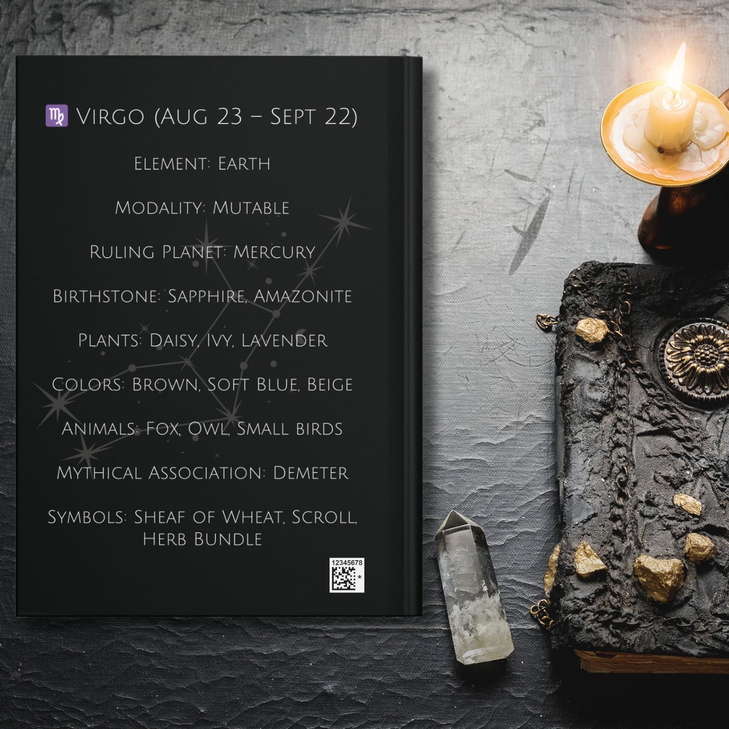 Virgo Zodiac Hardcover Journal