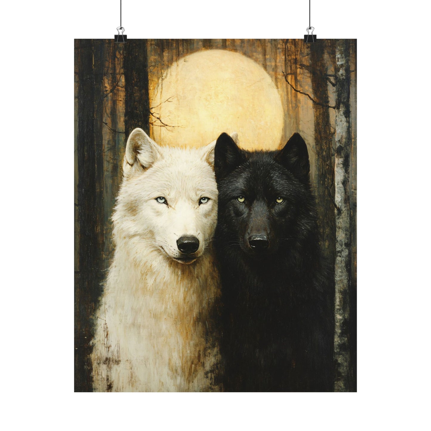 Wolf Pair Art Print