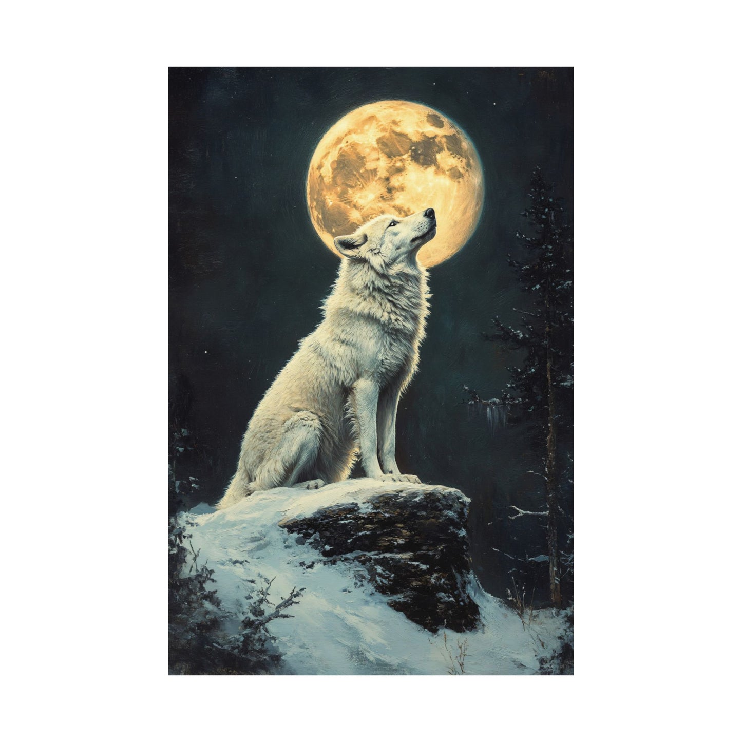 Arctic Wolf Art Print