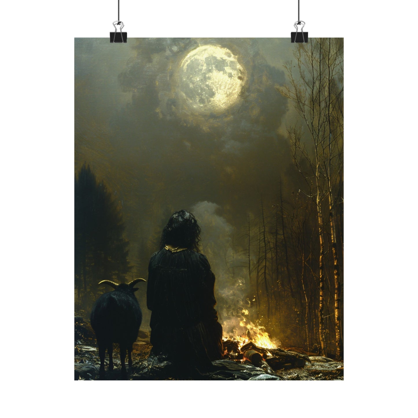 Black Magic Bonfire Art Print