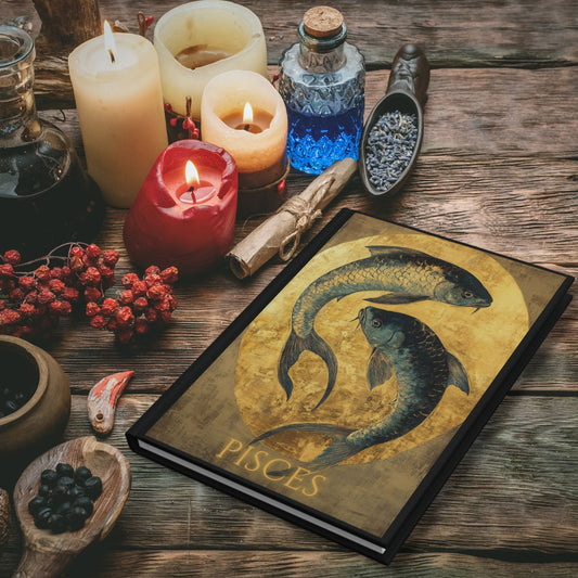 Pisces Zodiac Hardcover Journal