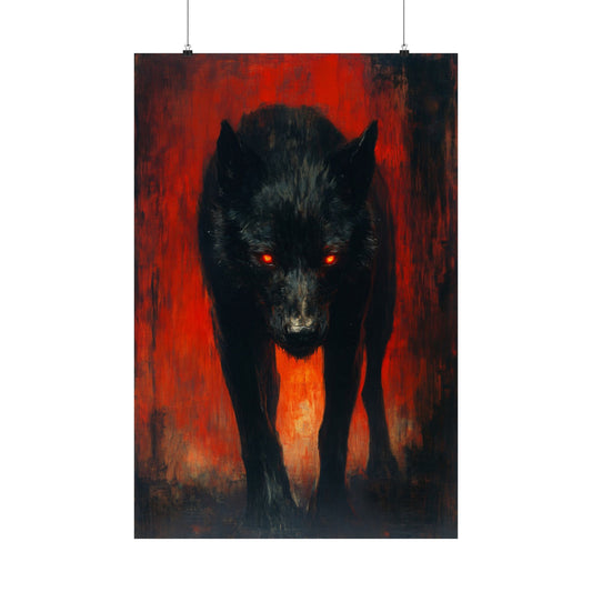 Hellhound Demon Dog Art Print