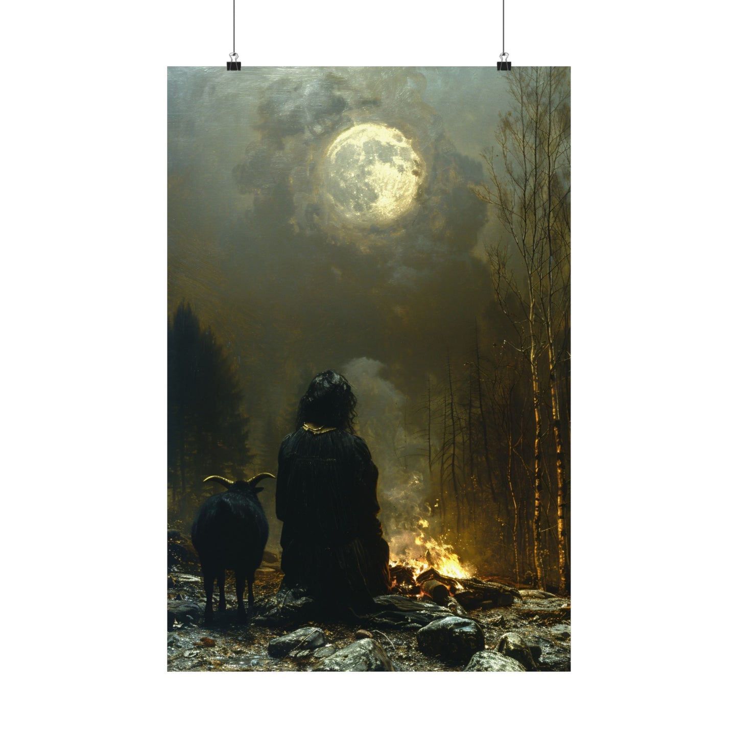 Black Magic Bonfire Art Print