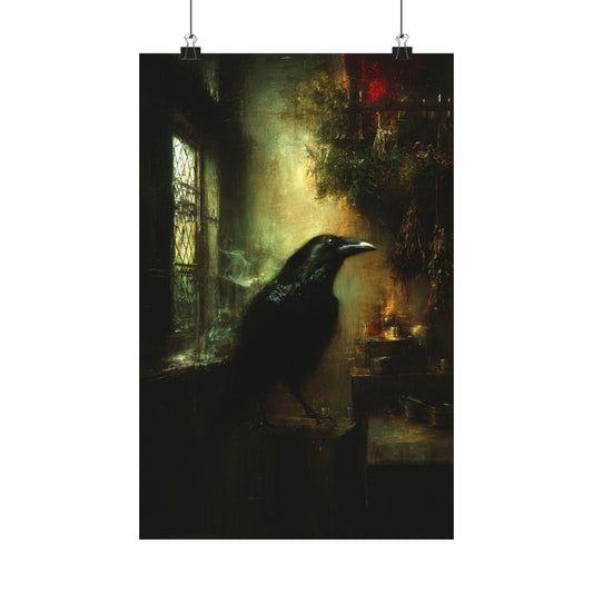 Crow Witch Familiar Print
