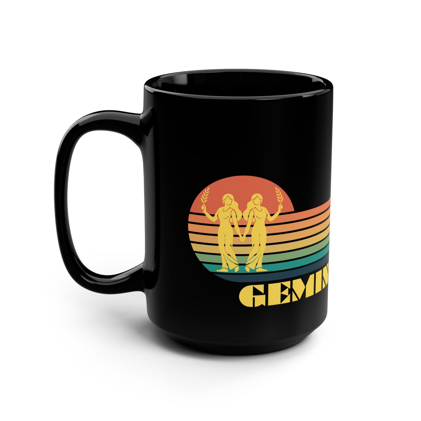 Gemini Vintage Zodiac Mug 15 oz Horoscope Astrology Retro Coffee Tea Cup Birthday Present