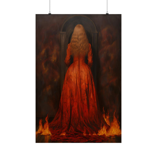 Girl on Fire Art Print