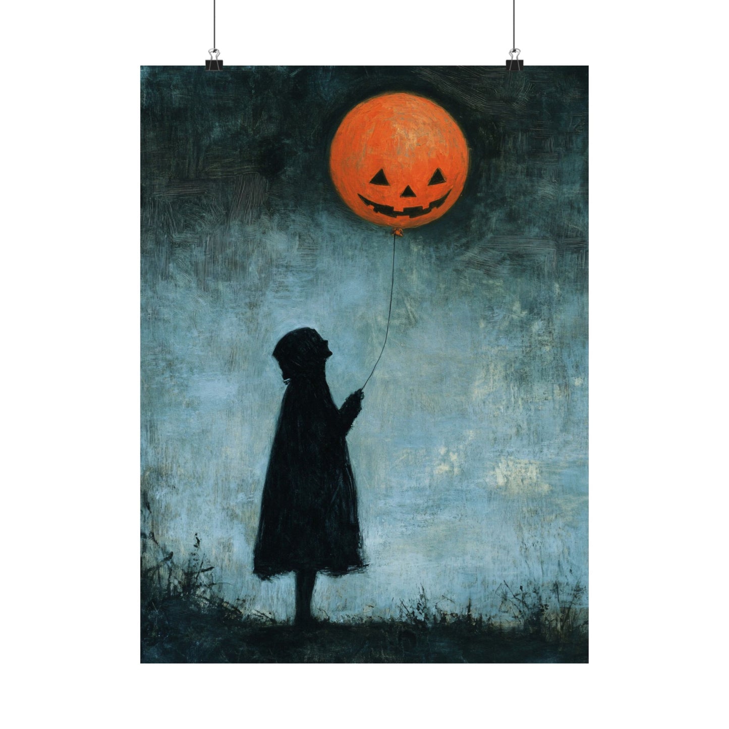 Jack O'Lantern Balloon Halloween Art Print