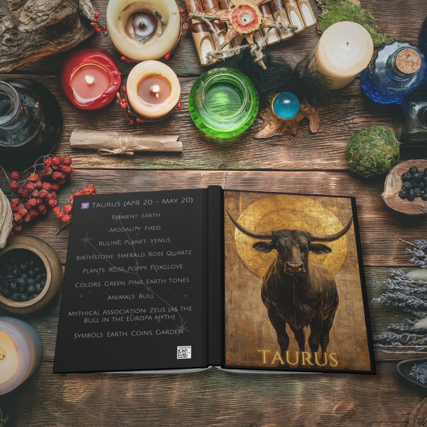Taurus Zodiac Hardcover Journal
