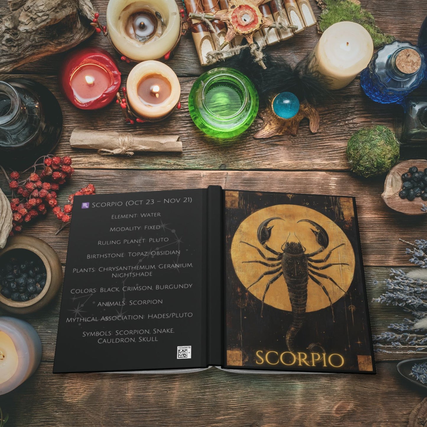 Scorpio Zodiac Hardcover Journal