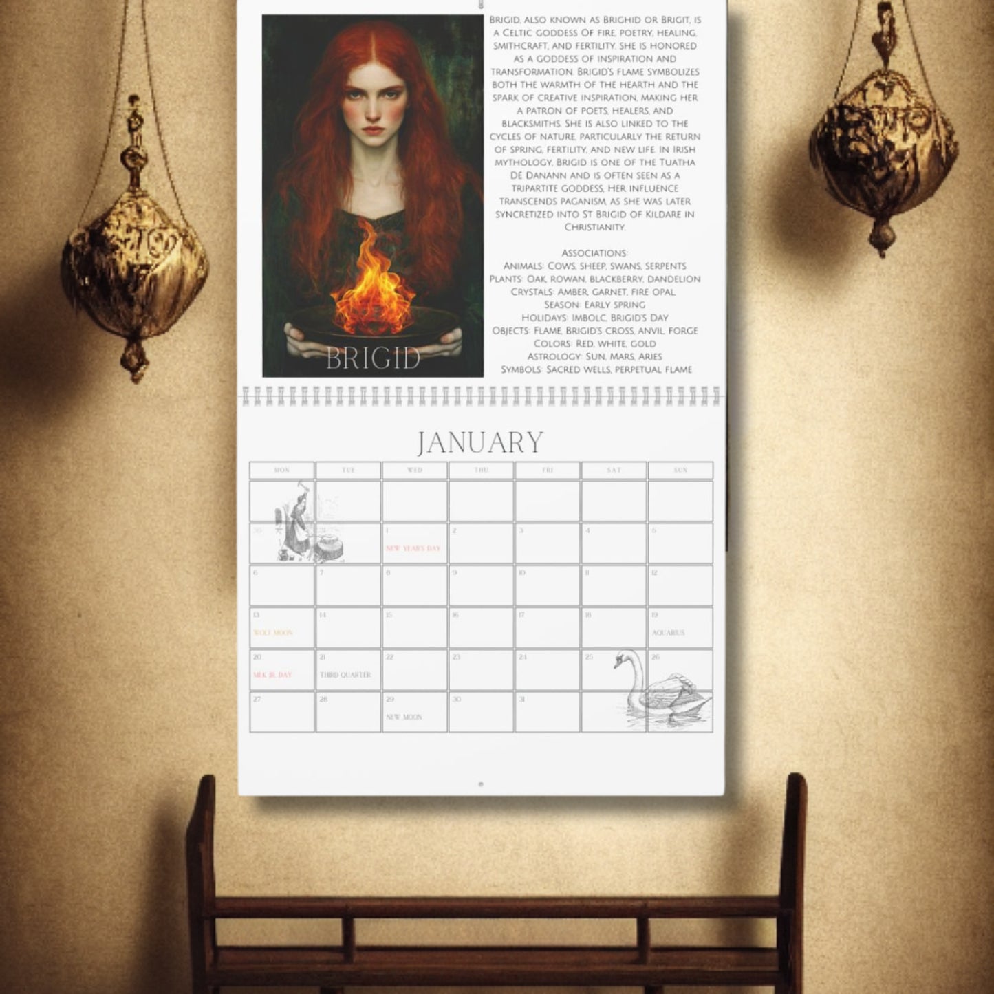 Global Goddess 2025 Wall Calendar