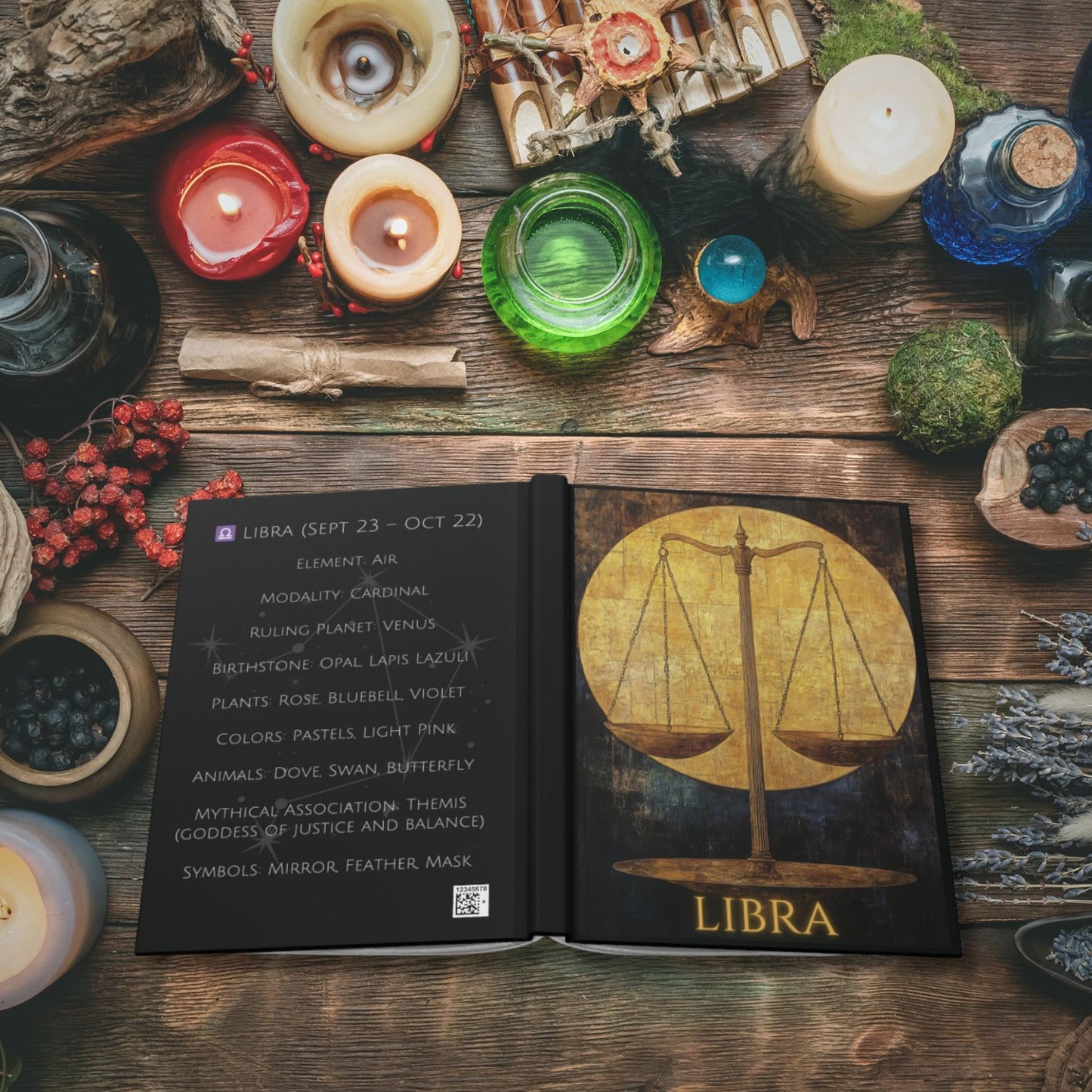 Libra Zodiac Hardcover Journal