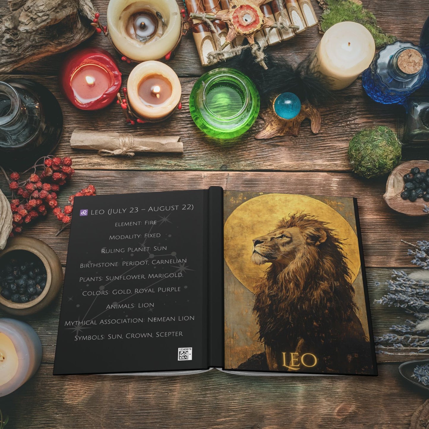 Leo Zodiac Hardcover Journal