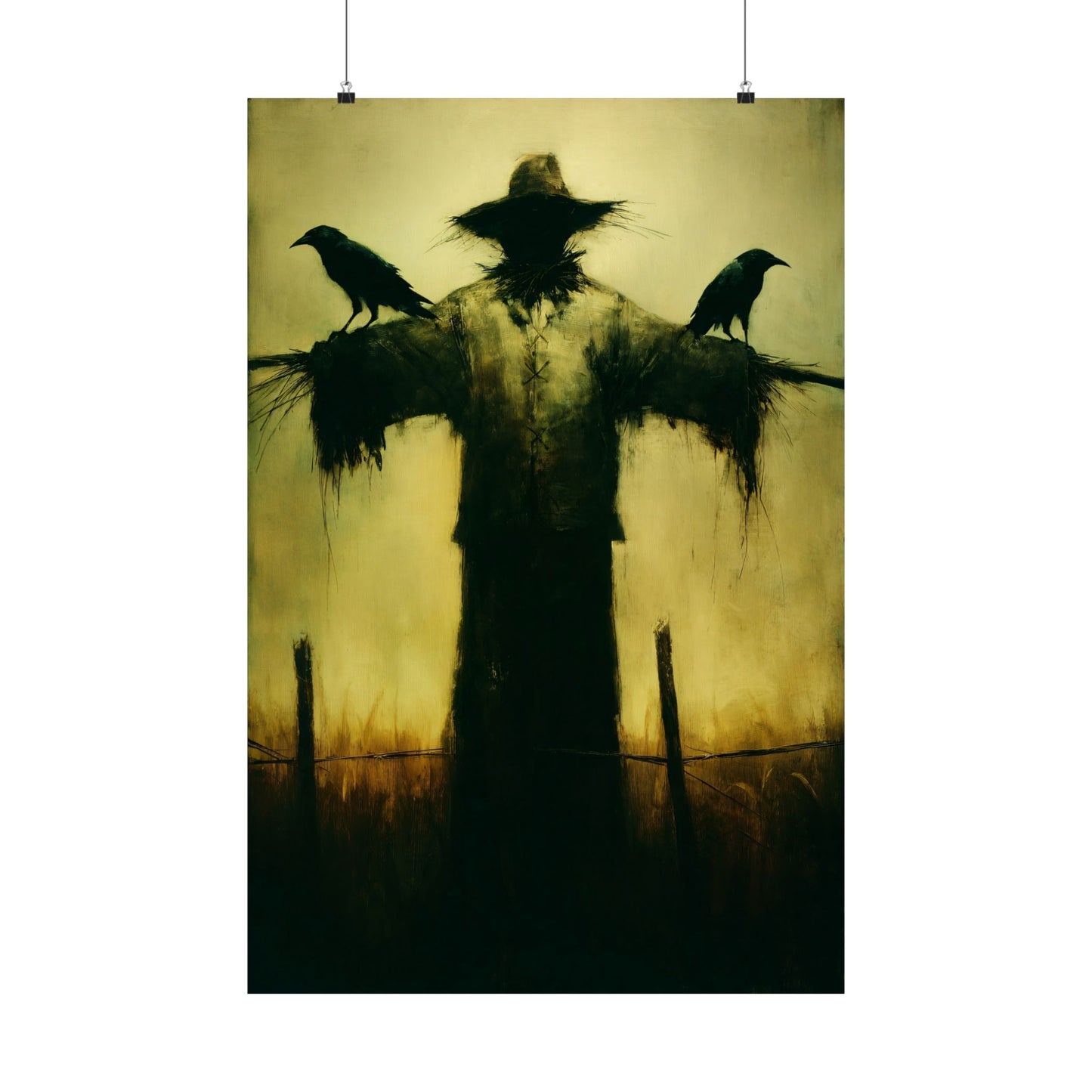 Creepy Scarecrow Art Print