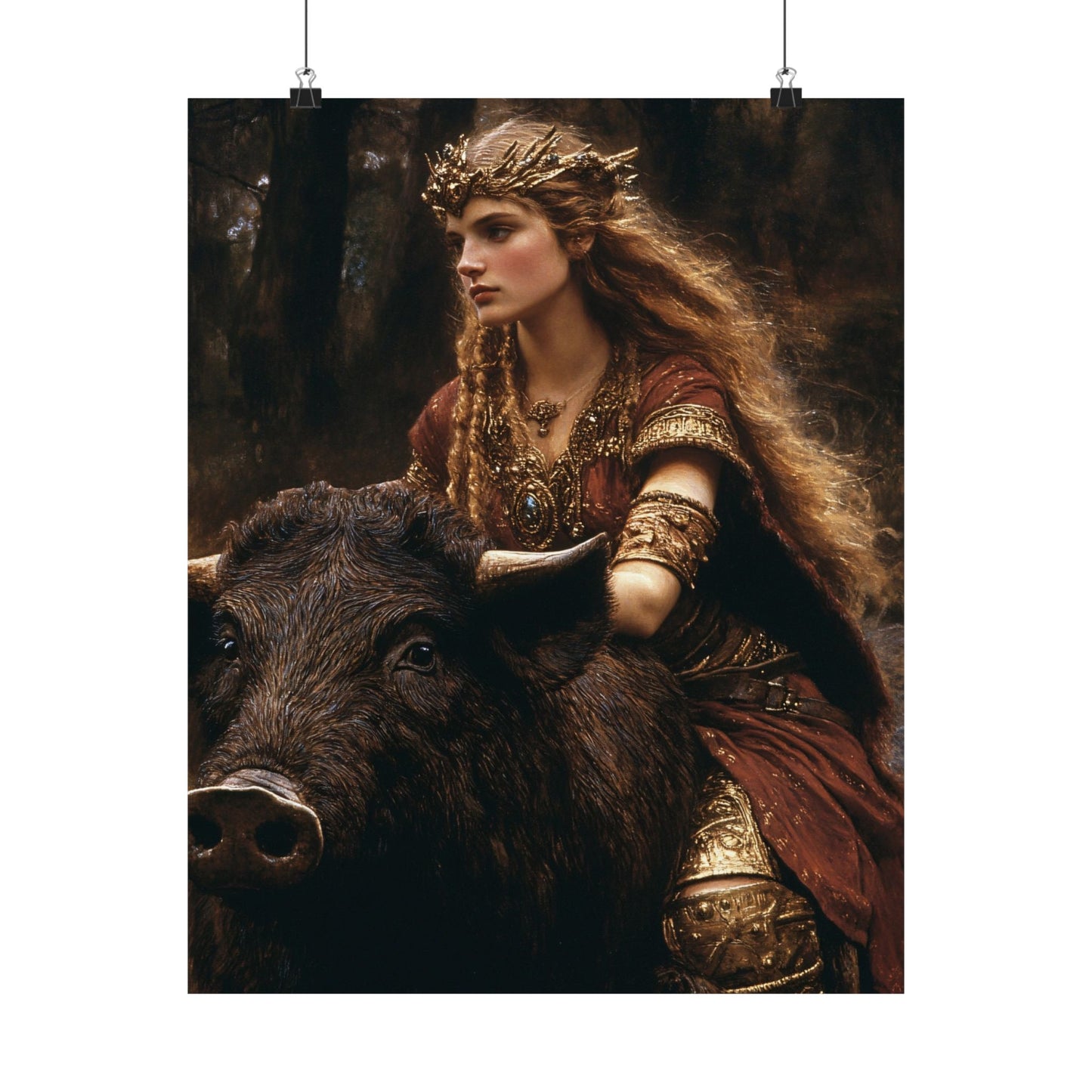 Freyja and Hildisvini Art Print