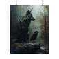 Wolf and Raven Art Print