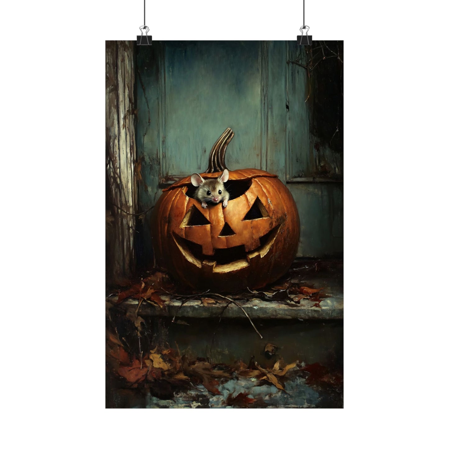 Jack O Lantern Mouse Art Print
