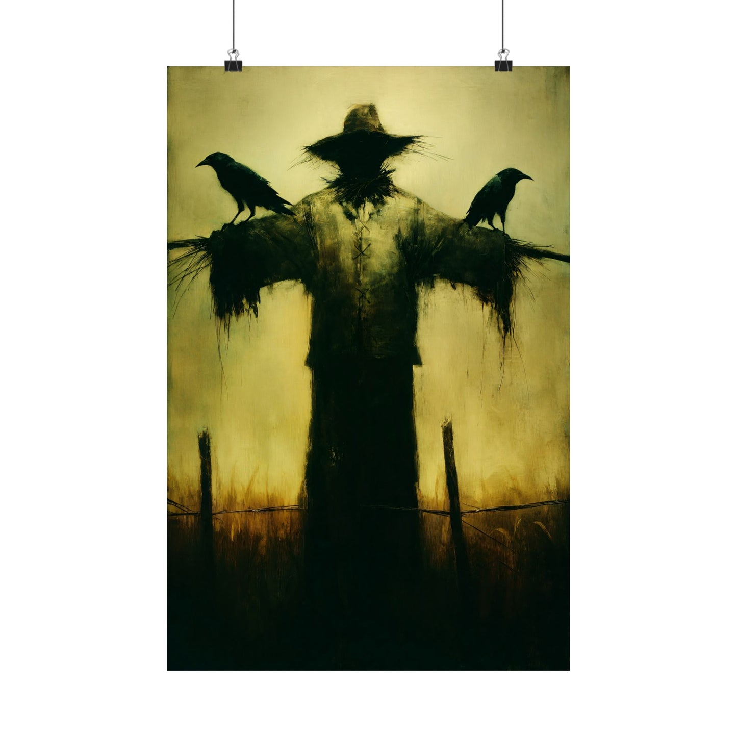 Creepy Scarecrow Art Print